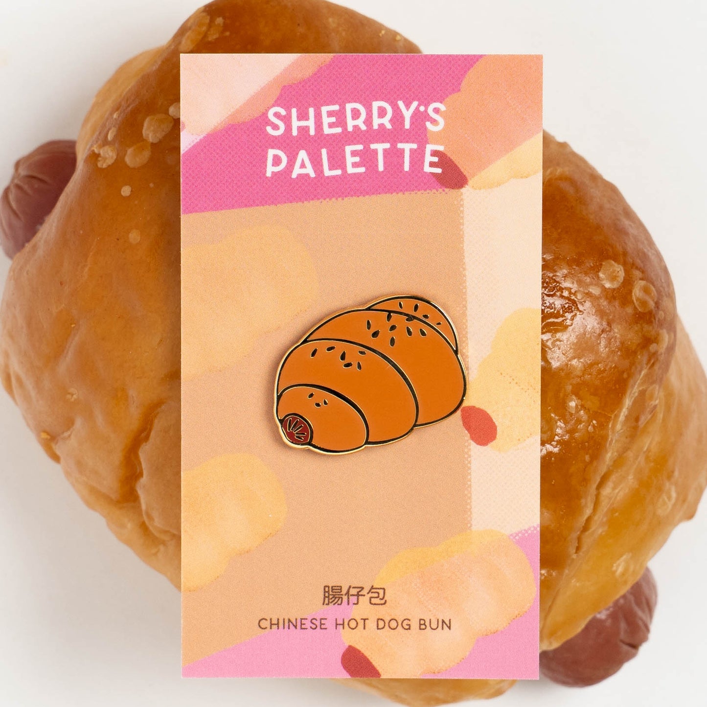 Chinese Hot Dog Bun Enamel Pin