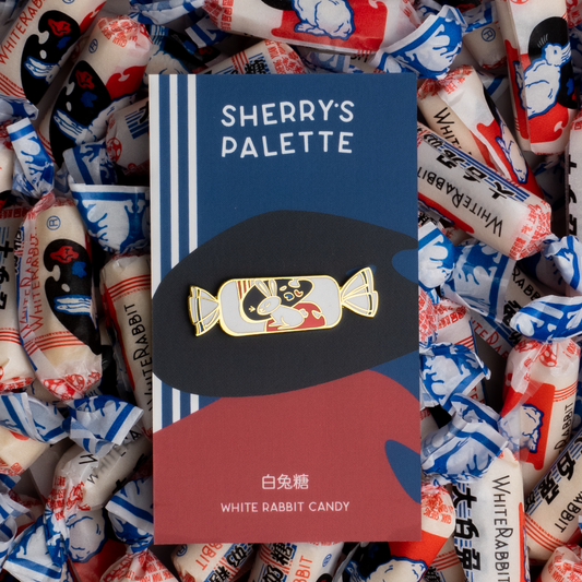 White Rabbit Enamel Pin