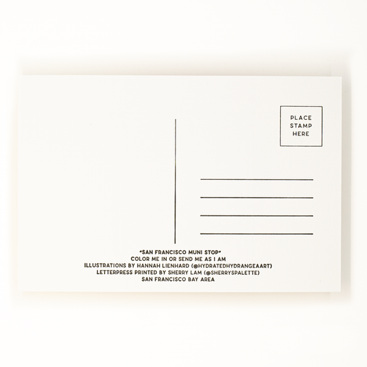 San Francisco Muni Stop Postcard