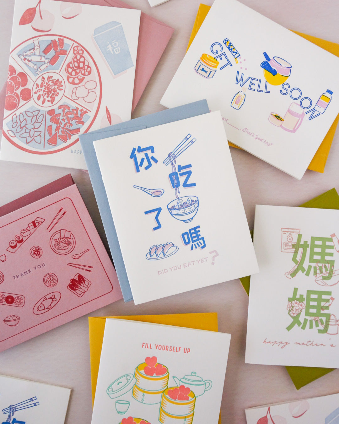 Asian Themed Letterpress Cards